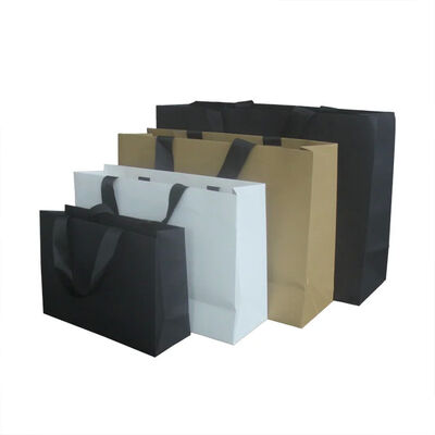 HONPAK black shopping paper bag bolsas de papel de regalo negra de lujo logotipo sacoche carton sac papier logo