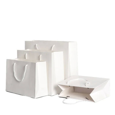 Environmentally Friendly High Quality Boutique Shopping White Paper Bags